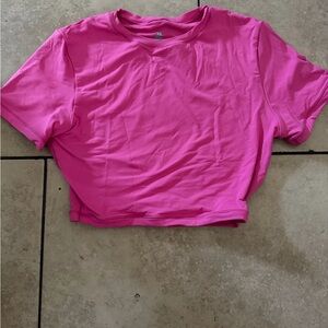 Women's Crewneck Crop Top - Pink